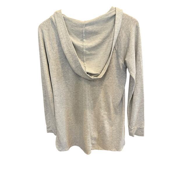 Neiman Marcus Women Small Hoodie Sweatshirt 3/4 Zip Pullover Heathered Greyâ - Picture 4 of 7